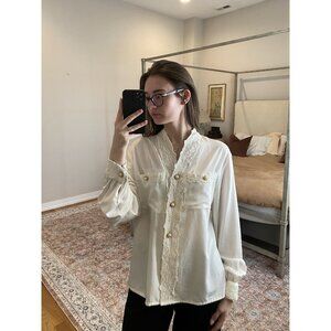 Vintage LeeCaviar Cream Blouse